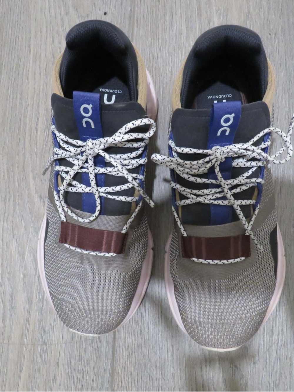 On Cloudnova Woman’s Grey Pink Athletic Sneakers
